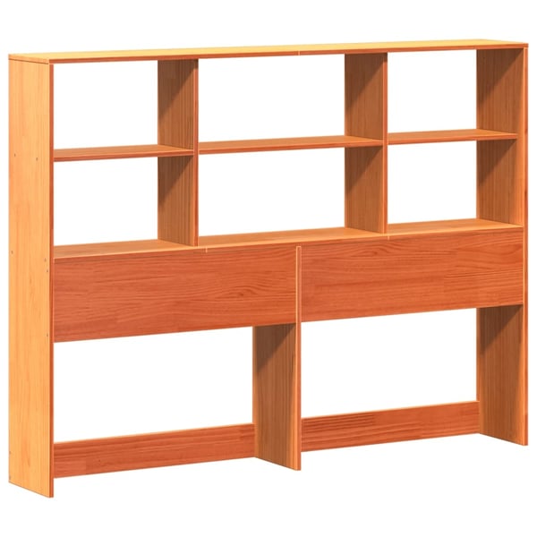 vidaXL Hodegavl med oppbevaring voksbrun 150 cm heltre furu