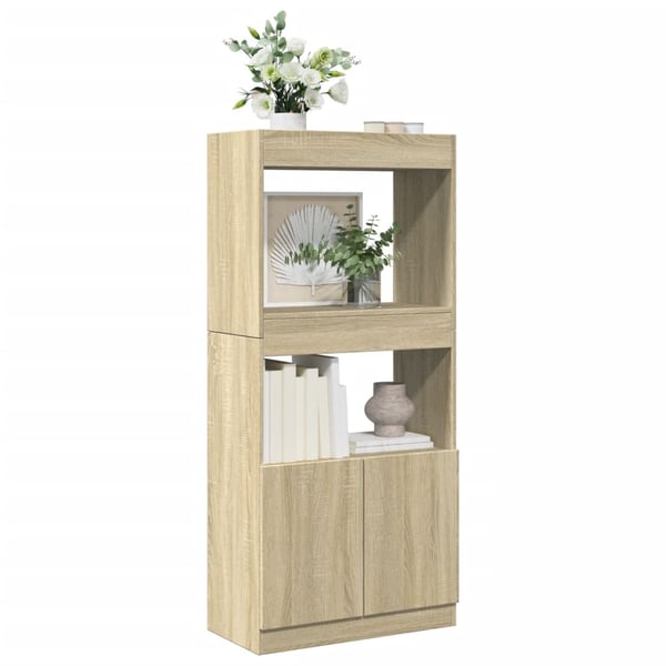 vidaXL Kaappi Sonoma-tammi 63x33x140 cm tekninen puu
