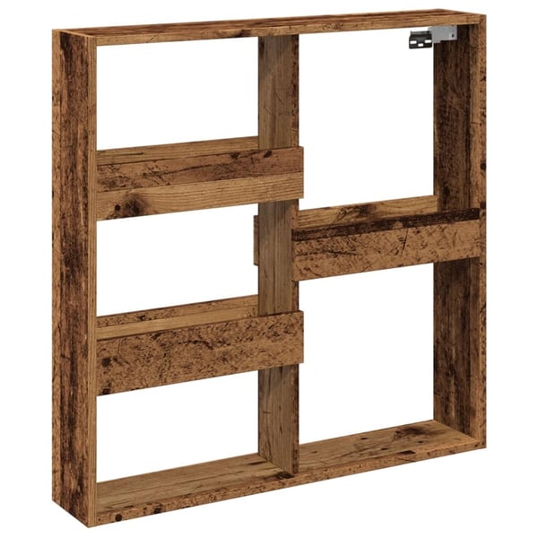vidaXL Veggskap gammelt tre 80x15x80 cm konstruert tre