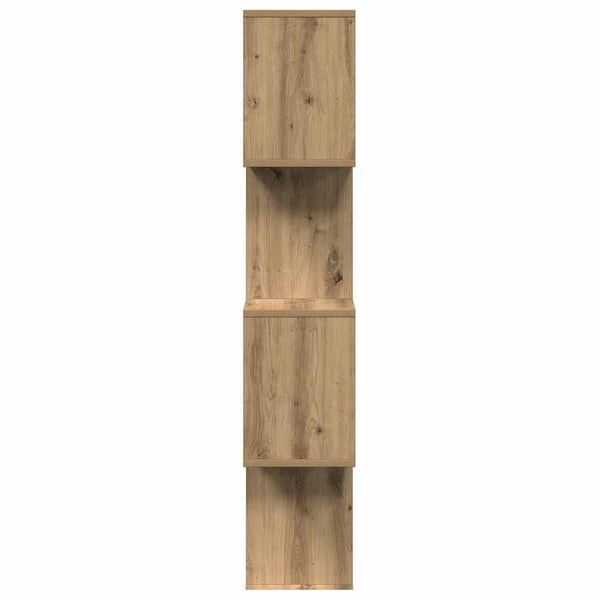 vidaXL Romdeler bokhylle 4 lag artisan eik 70x24x129 cm konstruert tre