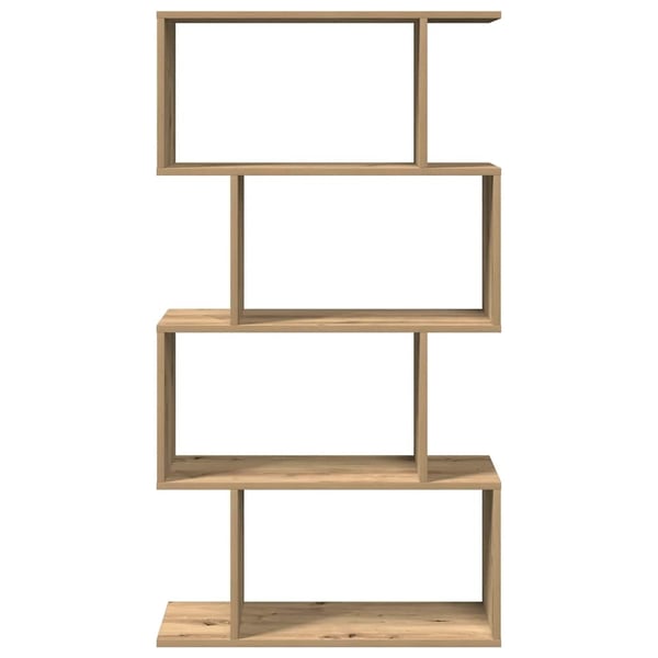 vidaXL Romdeler bokhylle 4 lag artisan eik 70x24x129 cm konstruert tre