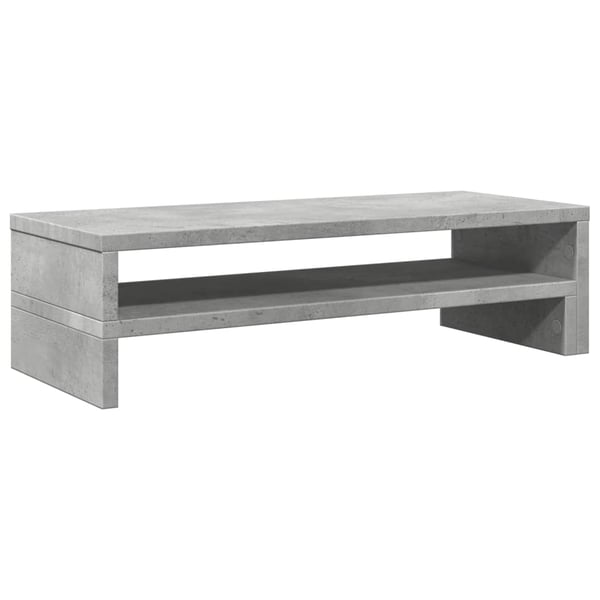 vidaXL Skjermhylle betonggrå 54x22x15 cm konstruert tre