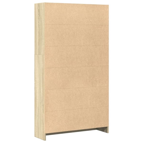 vidaXL Bokhylle sonoma eik 80x24x143 cm konstruert tre