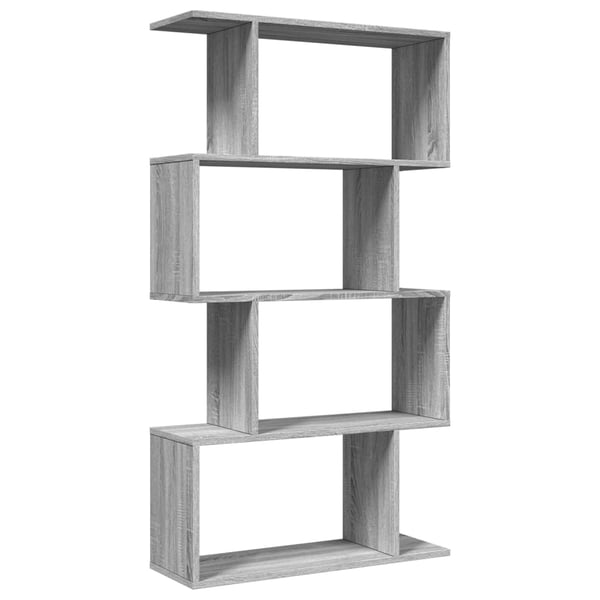 vidaXL bogreol/rumdeler 70x24x129 cm 4 niveauer konstrueret træ