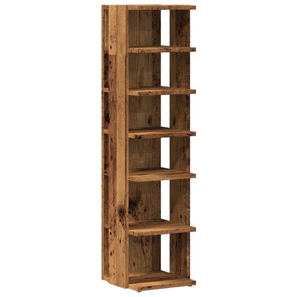 vidaXL Skohylle gammelt tre 28x27x102 cm konstruert tre