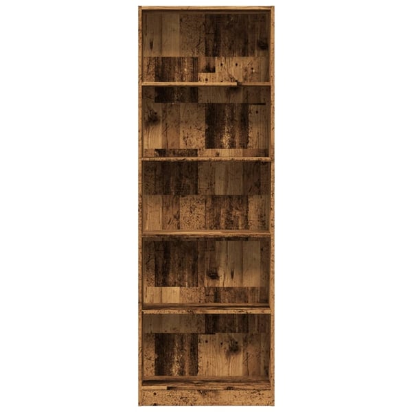 vidaXL bogreol 60x24x176 cm konstrueret træ antikt træ