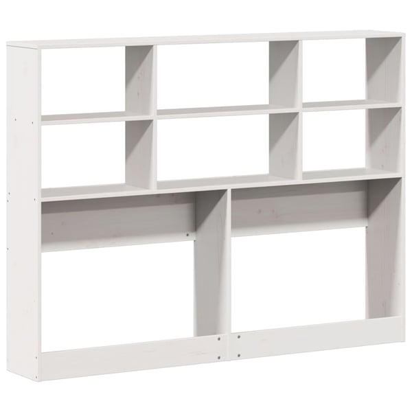 vidaXL Hodegavl med oppbevaring hvit 140 cm heltre furu