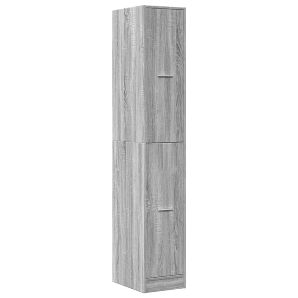 vidaXL Apotekskap grå sonoma 30x41x174,5 cm konstruert tre