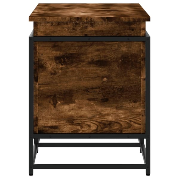 vidaXL Oppbevaringsboks med lokk røkt eik 100x40x51,5cm konstruert tre