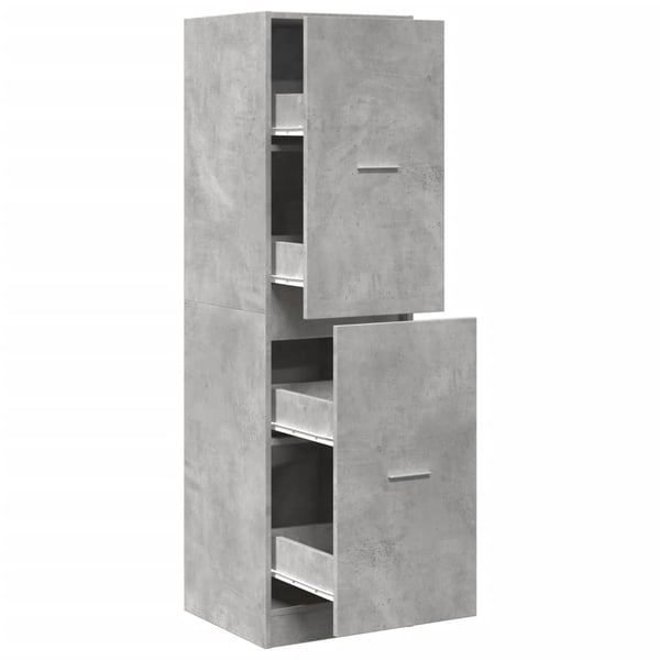 vidaXL Apotekskap betonggrå 40x41x144,5 cm konstruert tre