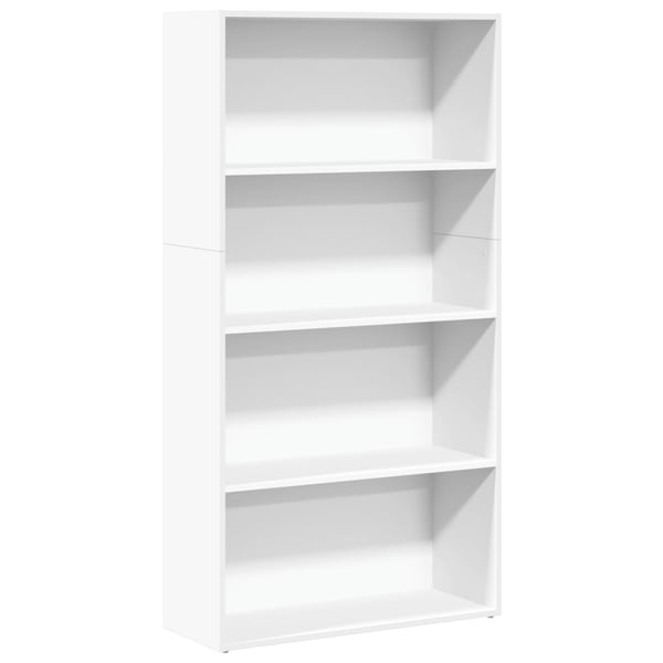 vidaXL Bokhylle hvit 80x30x152 cm konstruert tre