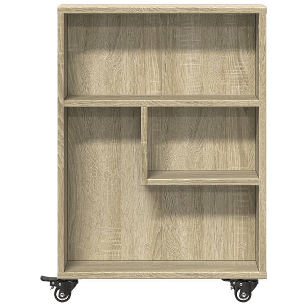 vidaXL Smal oppbevaringsvogn Sonoma eik 48x13x68 cm konstruert tre