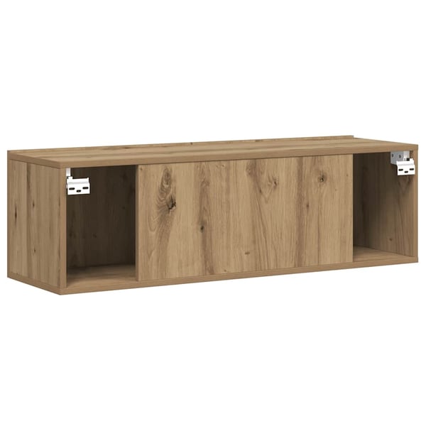 vidaXL Vegghengt TV-benk artisan eik 100x30x30 cm konstruert tre