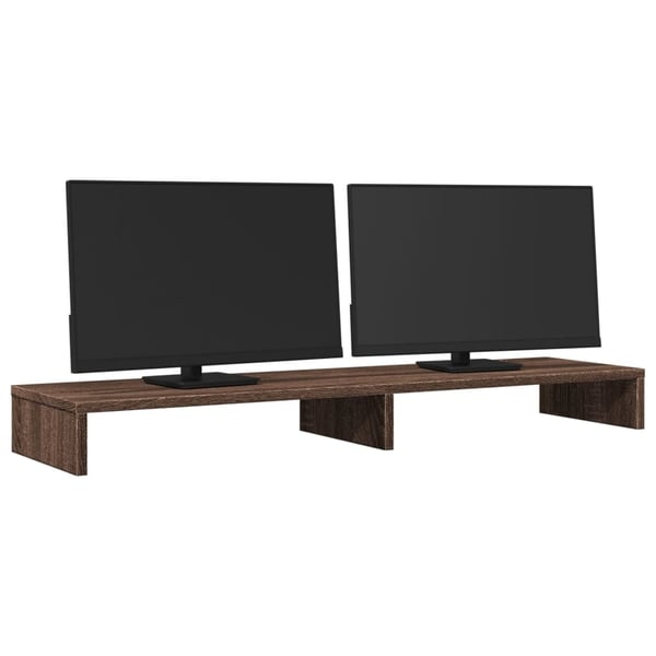 vidaXL Näyttöteline savutammi 100x27x10 cm tekninen puu