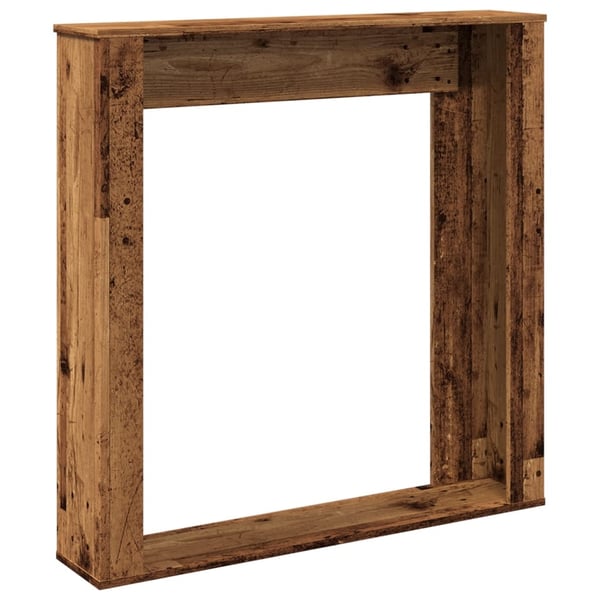 vidaXL Takan ympärys vanha puu 100x20x100 cm tekninen puu