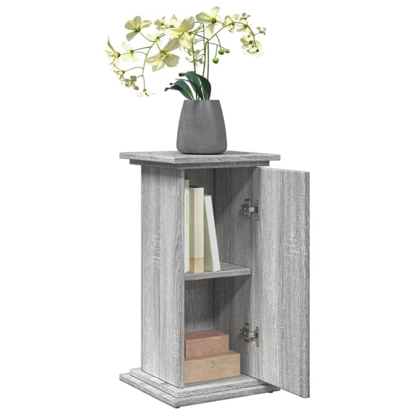 vidaXL Esittelyteline säilytystila harmaa 31x30x60 cm tekninen puu