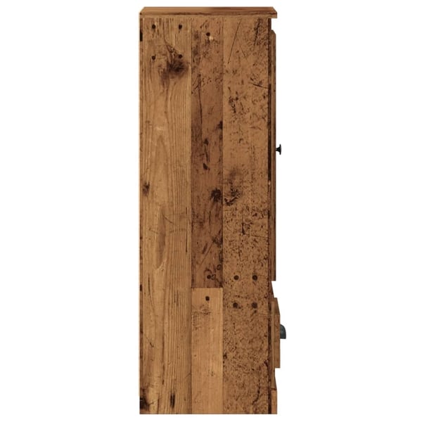 vidaXL Highboard gammelt tre 36x35,5x103,5 cm konstruert tre
