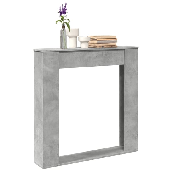 vidaXL Peisramme betonggrå 100x20x100 cm konstruert tre