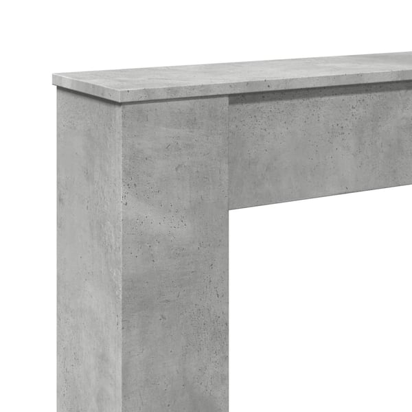 vidaXL Peisramme betonggrå 100x20x100 cm konstruert tre