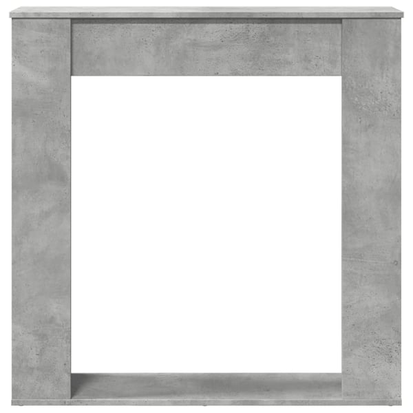 vidaXL Peisramme betonggrå 100x20x100 cm konstruert tre