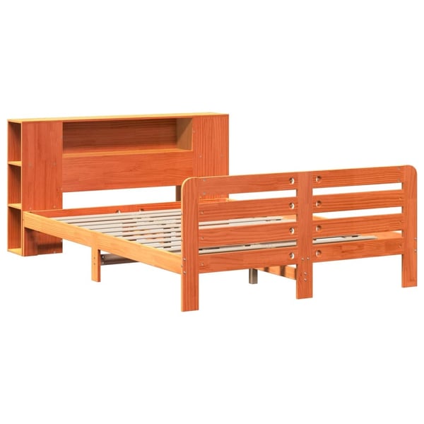 vidaXL Sengeramme uten madrass brun 150x200 cm heltre furu