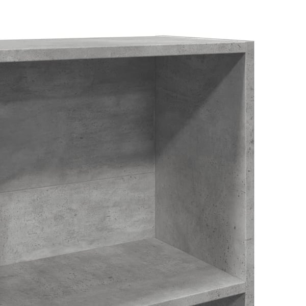 vidaXL Bokhylle betonggrå 40x24x143 cm konstruert tre