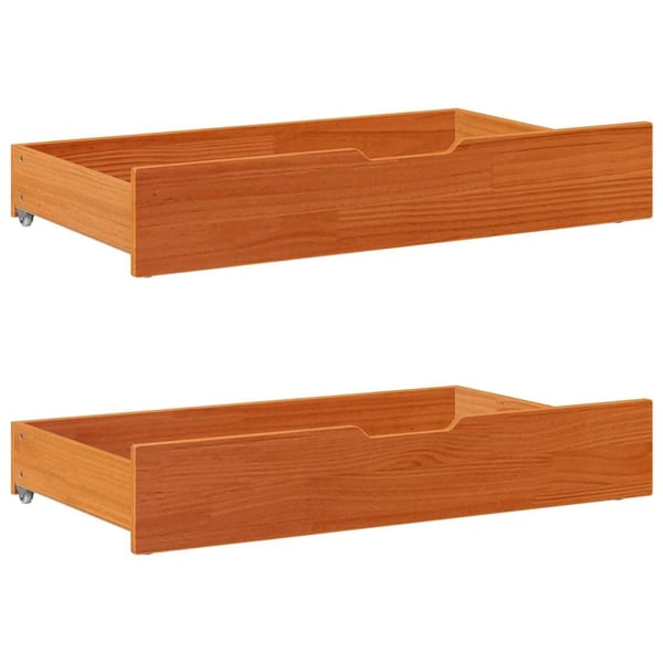 vidaXL Sengeramme uten madrass brun 135x190 cm heltre furu