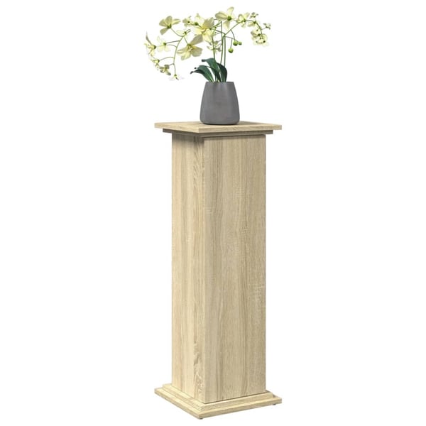 vidaXL Pidestall med oppbevaring sonoma eik 31x30x90 cm konstruert tre