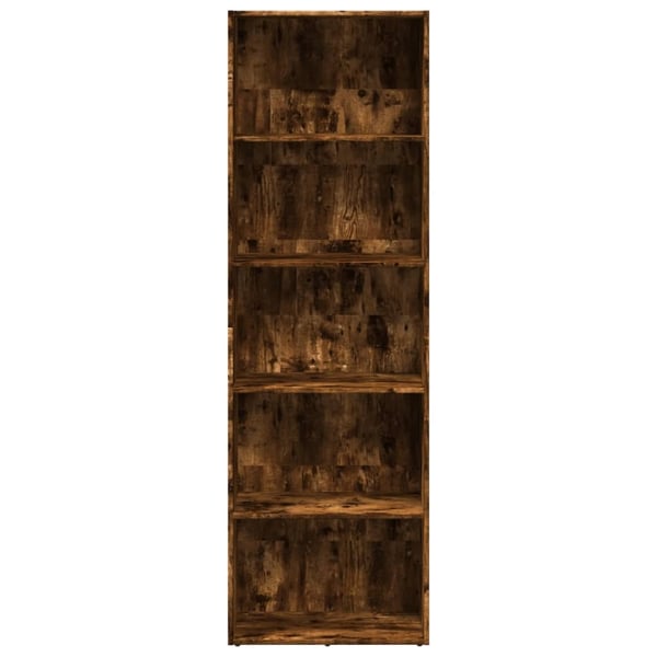vidaXL bogreol 60x30x189 cm konstrueret træ røget egetræsfarve