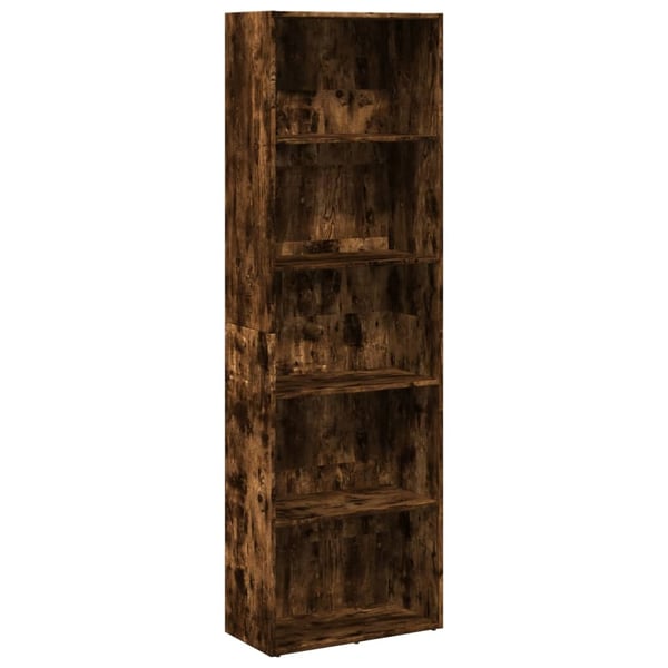 vidaXL bogreol 60x30x189 cm konstrueret træ røget egetræsfarve