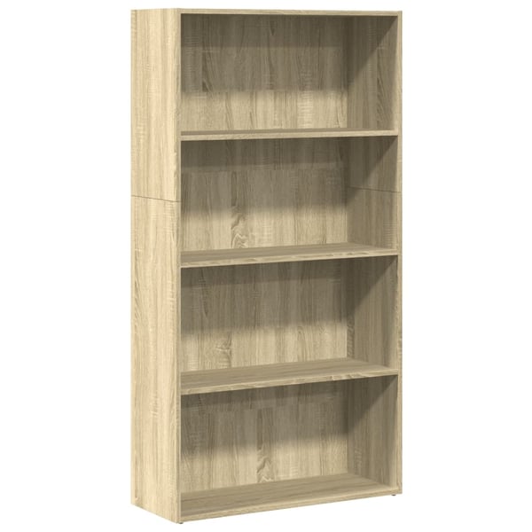 vidaXL Bokhylle sonoma eik 80x30x152 cm konstruert tre