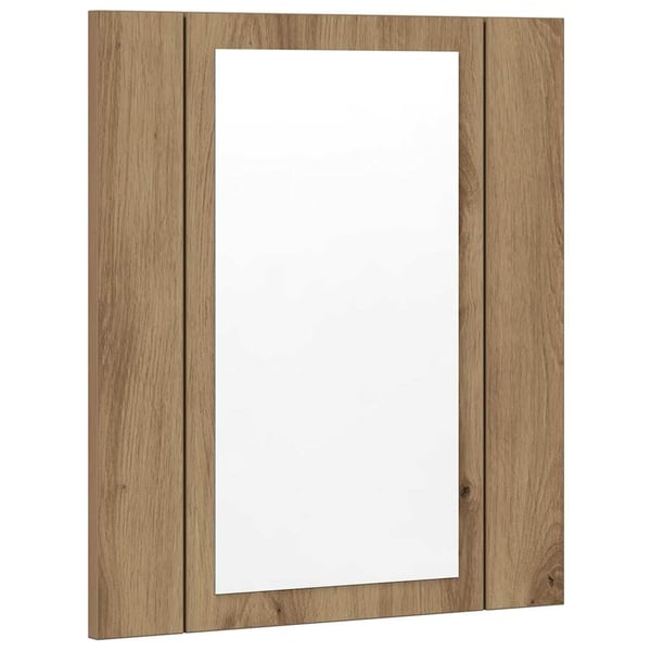 vidaXL Speilskap med LED artisan eik 40x12x45 cm konstruert tre