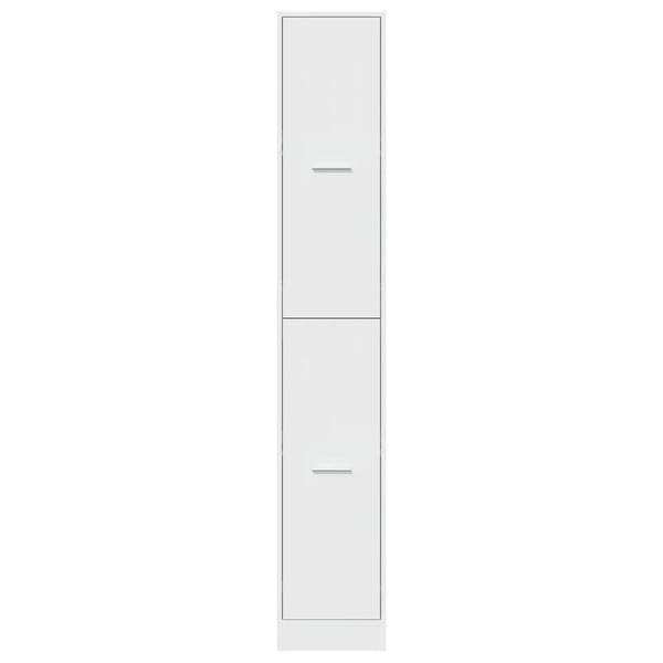 vidaXL Apotekskap hvit 30x41x174,5 cm konstruert tre