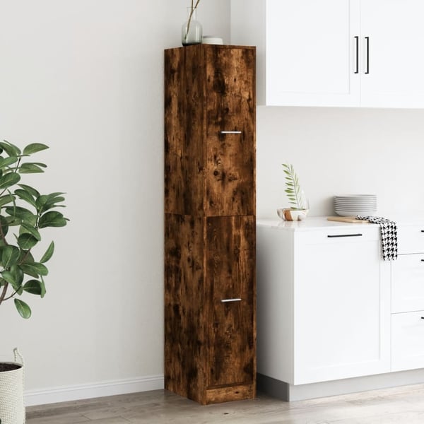 vidaXL apotekerskab 30x41x174,5 cm konstrueret træ røget egetræsfarve