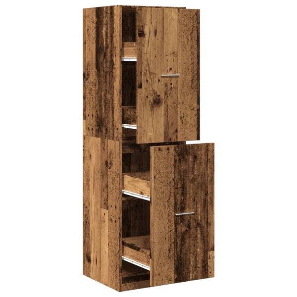vidaXL Apotekskap gammelt tre 40x41x144,5 cm konstruert tre