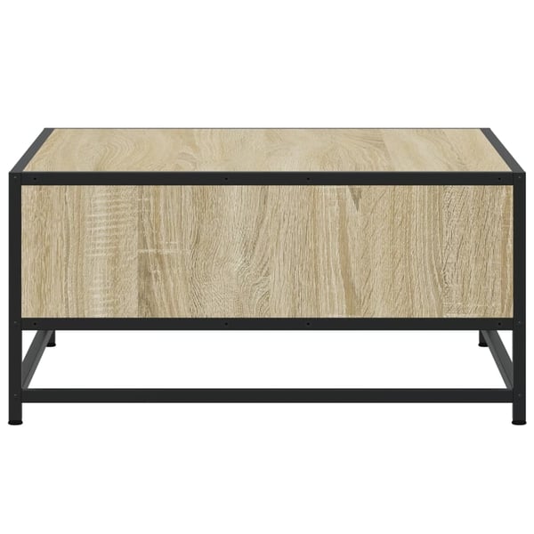 vidaXL Salongbord sonoma eik 60,5x60,5x30 cm konstruert tre og metall