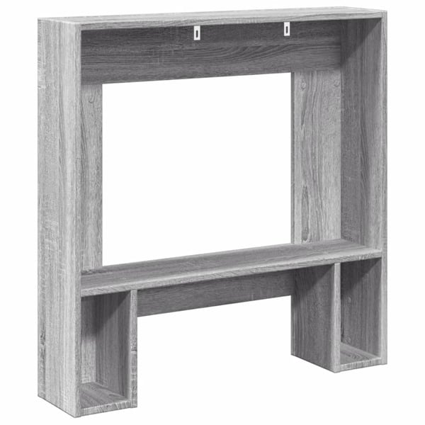 vidaXL Peisramme grå sonoma 81x18x82 cm konstruert tre