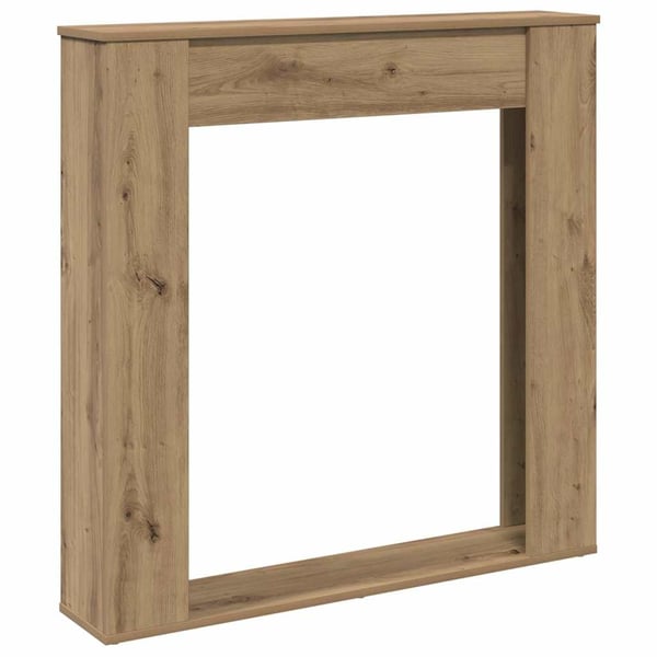 vidaXL Peisramme artisan eik 100x20x100 cm konstruert tre