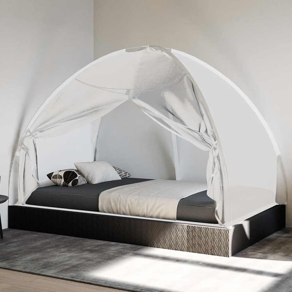 vidaXL Mongolsk myggnett med dører 220 netting hvit 200x120x130 cm