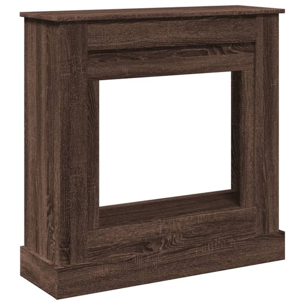 vidaXL Peisramme brun eik 90x30x90 cm konstruert tre