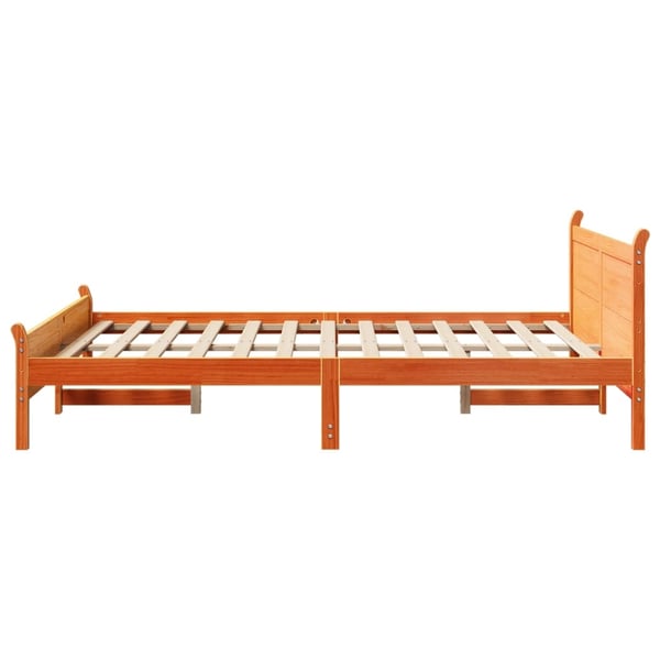 vidaXL Sengeramme uten madrass brun 150x200 cm heltre furu