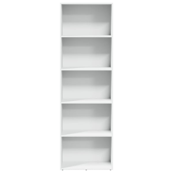 vidaXL Bokhylle hvit 60x30x189 cm konstruert tre