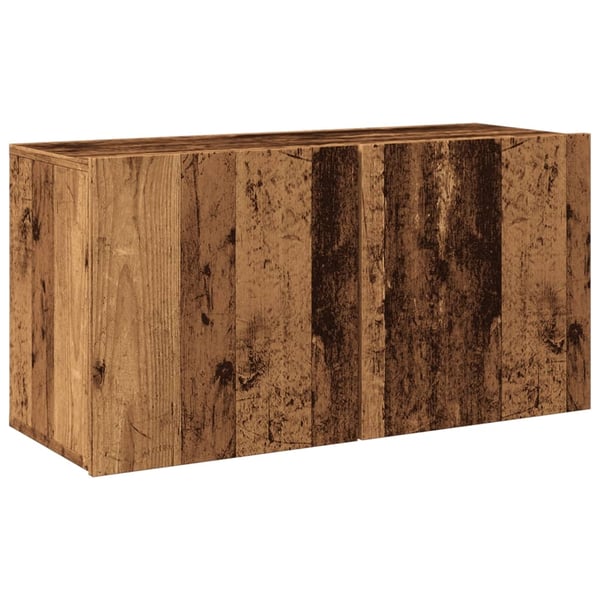 vidaXL Vegghengt TV-benk gammelt tre 80x30x41 cm