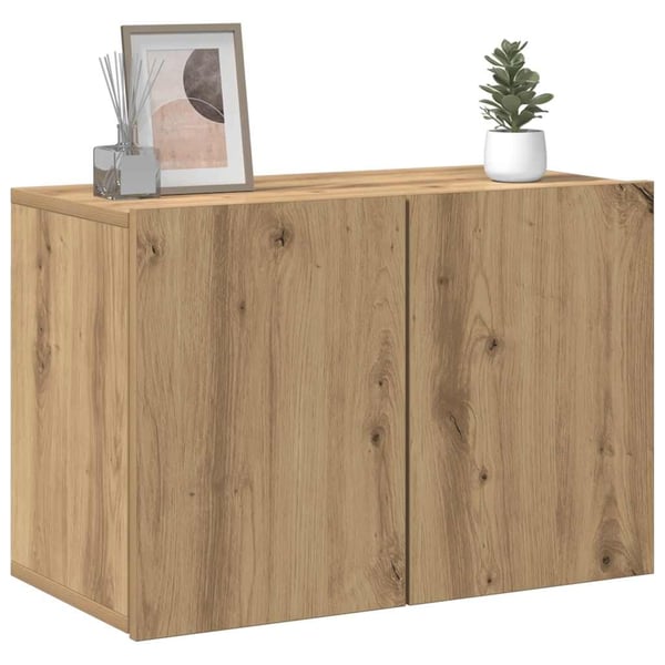 vidaXL Vegghengt TV-benk artisan eik 60x30x41 cm
