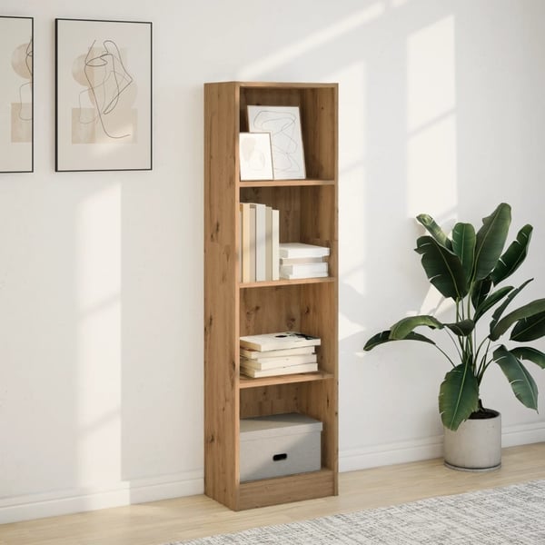 vidaXL bogreol 40x24x143 cm konstrueret træ egetræsfarve