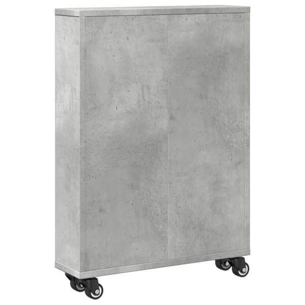 vidaXL Smal oppbevaringsvogn betonggrå 48x13x68 cm konstruert tre
