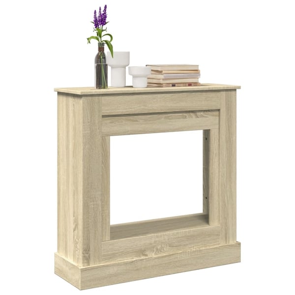 vidaXL Peisramme sonoma eik 90x30x90 cm konstruert tre