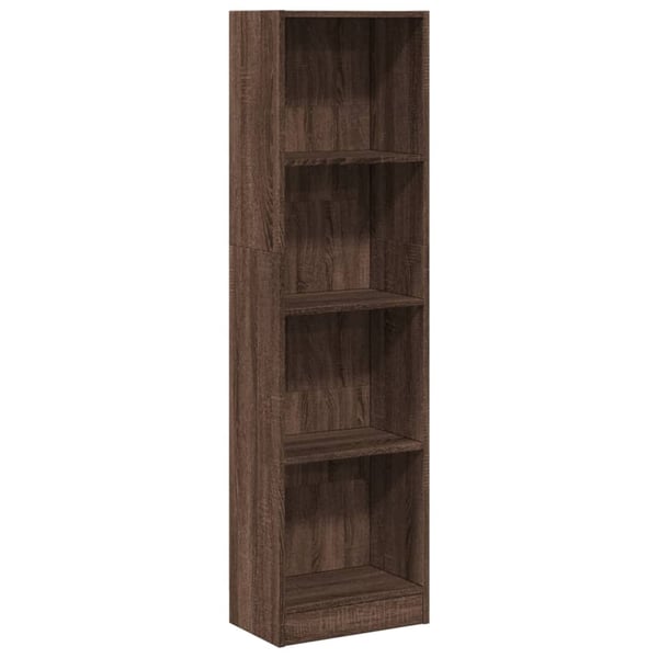 vidaXL Bokhylle brun eik 40x24x143 cm konstruert tre