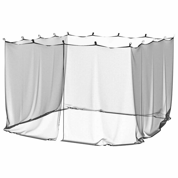 vidaXL myggenet til udendørs brug 220 mesh sort 300x300x200 cm