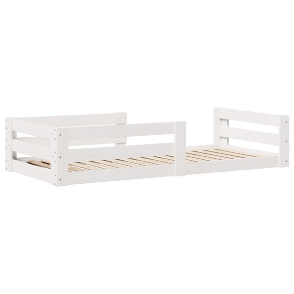 vidaXL Sengeramme uten madrass hvit 100x200 cm heltre furu